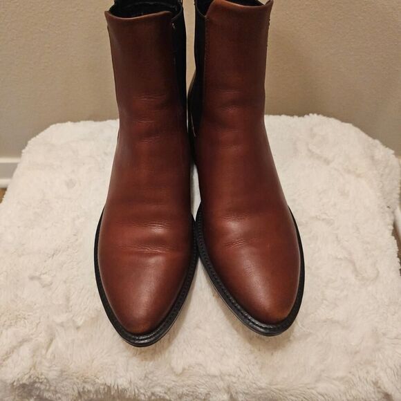 Ecco Shape 35 Sartorelle Brown Leather Ankle Boots Size 9-9.5 - Picture 2 of 8